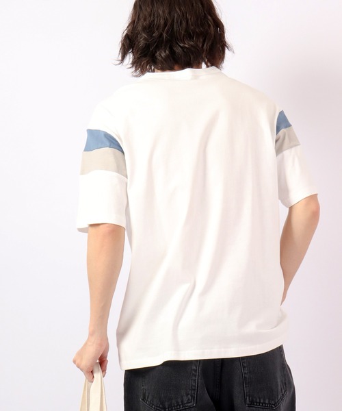 FUNALIVE(ファンアライブ)の「Sunsweet レトロ袖切りかえボックスロゴ半袖Tシャツ(Tシャツ/カットソー・メンズ・ホワイト/ブラック・M/L)」の4枚目の写真