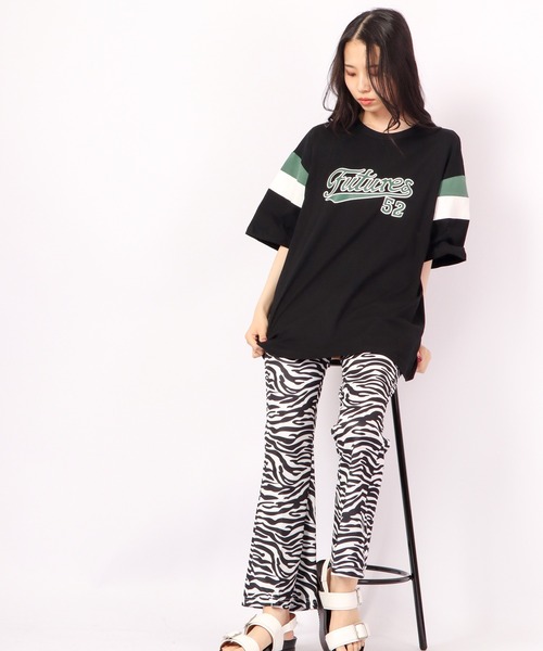 FUNALIVE(ファンアライブ)の「Sunsweet レトロ袖切りかえボックスロゴ半袖Tシャツ(Tシャツ/カットソー・メンズ・ホワイト/ブラック・M/L)」の13枚目の写真