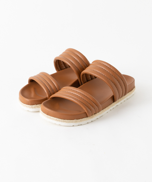 Au BANNISTER（オゥバニスター）の「【販売店舗限定】クッションベルトフットサンダル（サンダル・レディース・ブラック/ホワイト/キャメル・S/M/L）」の3枚目の写真