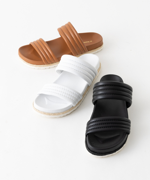 Au BANNISTER（オゥバニスター）の「【販売店舗限定】クッションベルトフットサンダル（サンダル・レディース・ブラック/ホワイト/キャメル・S/M/L）」の5枚目の写真