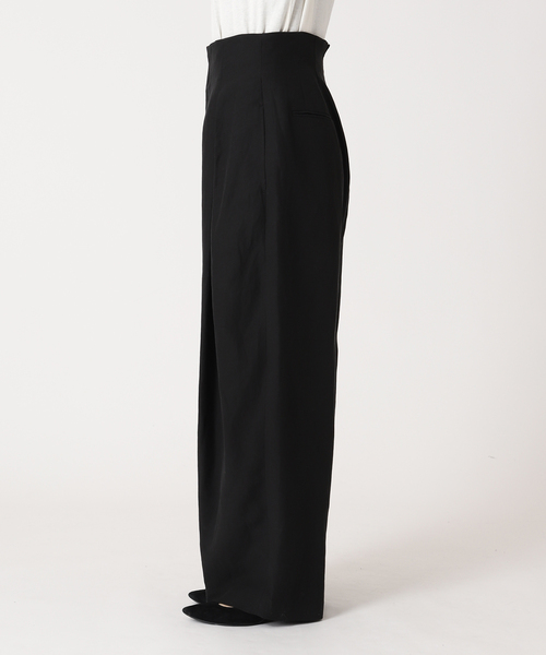 journal standard L'essage（ジャーナルスタンダードレサージュ）の「リネンミックスタックパンツ（その他パンツ・レディース・ブラック/カーキ・36/38）」の21枚目の写真