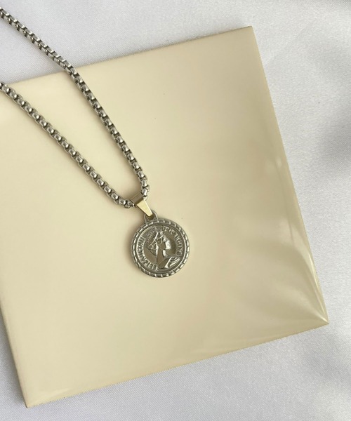 BROTHERHOOD（ブラザーフッド）の「【earyear】 エリザベス コイン ネックレス（ネックレス・レディース・シルバー/ゴールド・SMALL/MEDIUM/LARGE）」の21枚目の写真