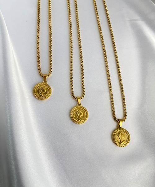 BROTHERHOOD（ブラザーフッド）の「【earyear】 エリザベス コイン ネックレス（ネックレス・レディース・シルバー/ゴールド・SMALL/MEDIUM/LARGE）」の11枚目の写真