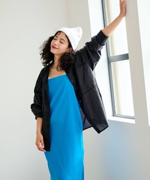 bohmal | バンドカラー切替デザインシアーシャツ(シャツ/ブラウス)