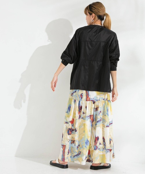 bohmal(ボマール)の「バンドカラー切替デザインシアーシャツ(シャツ/ブラウス・レディース・ホワイト/ブラック/ピンク/ブルー・FREE)」の19枚目の写真