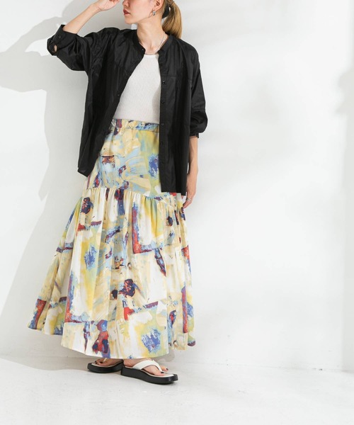 bohmal(ボマール)の「バンドカラー切替デザインシアーシャツ(シャツ/ブラウス・レディース・ホワイト/ブラック/ピンク/ブルー・FREE)」の20枚目の写真