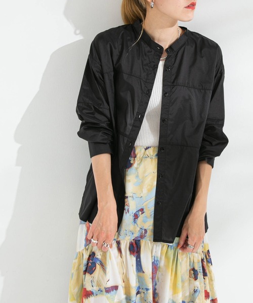 bohmal(ボマール)の「バンドカラー切替デザインシアーシャツ(シャツ/ブラウス・レディース・ホワイト/ブラック/ピンク/ブルー・FREE)」の17枚目の写真