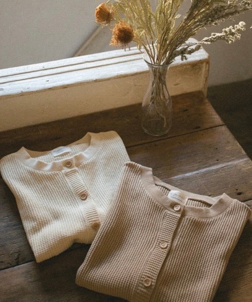 spoon store（スプーンストア）の「ワッフルベスト（ベージュF）（ベスト・レディース・ベージュ・フリー）」の6枚目の写真