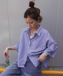 CORNERS（コーナーズ）の「ビッグハーフスリーブシャツ（シャツ/ブラウス）」