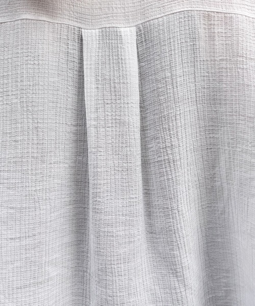 CORNERS(コーナーズ)の「ビッグハーフスリーブシャツ(シャツ/ブラウス・レディース・ホワイト/グリーン/ブラック系その他/ピンク系その他/ネイビー/ピンク/ブラック/ネイビー×ホワイト/ブラック系その他2/ダークブラック/ブルー/オフホワイト・M)」の18枚目の写真