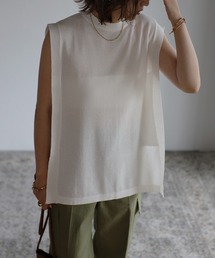 Bonjour Sagan | 【2022 S/S 新作】ショルダータックニットトップス(ベスト)