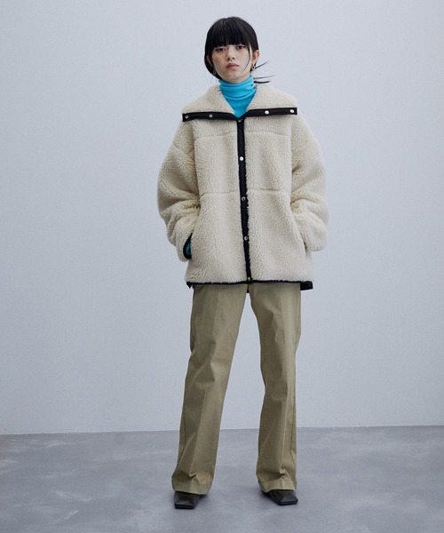 ADAM ET ROPE'（アダムエロペ）の「リバーシブルボアブルゾン（ブルゾン・レディース・ブラック/ホワイト系その他5・FREE）」の9枚目の写真