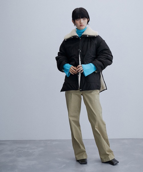 ADAM ET ROPE'（アダムエロペ）の「リバーシブルボアブルゾン（ブルゾン・レディース・ブラック/ホワイト系その他5・FREE）」の12枚目の写真