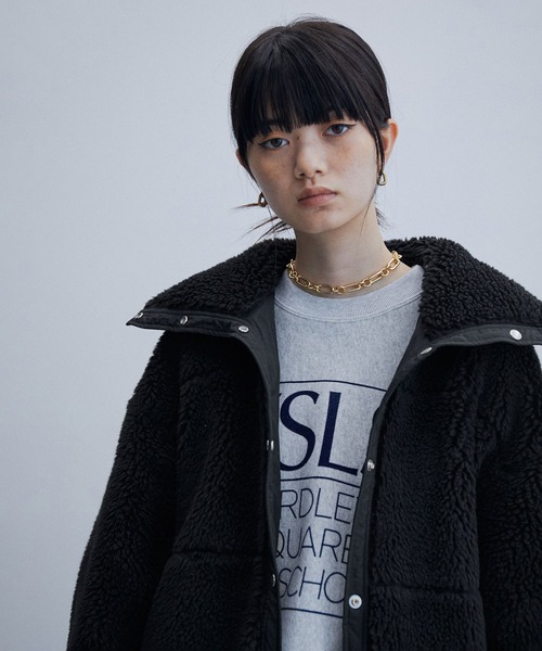 ADAM ET ROPE'（アダムエロペ）の「リバーシブルボアブルゾン（ブルゾン・レディース・ブラック/ホワイト系その他5・FREE）」の16枚目の写真