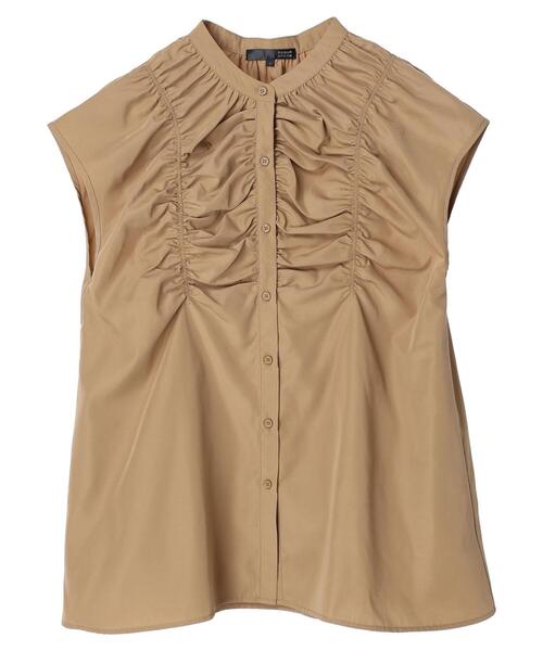 Sugar spoon(シュガースプーン)の「・SUGAR SPOON シャーリングフレンチチュニック(Tシャツ/カットソー・レディース・アイボリー/ブラック/ダークベージュ・FREE)」の19枚目の写真