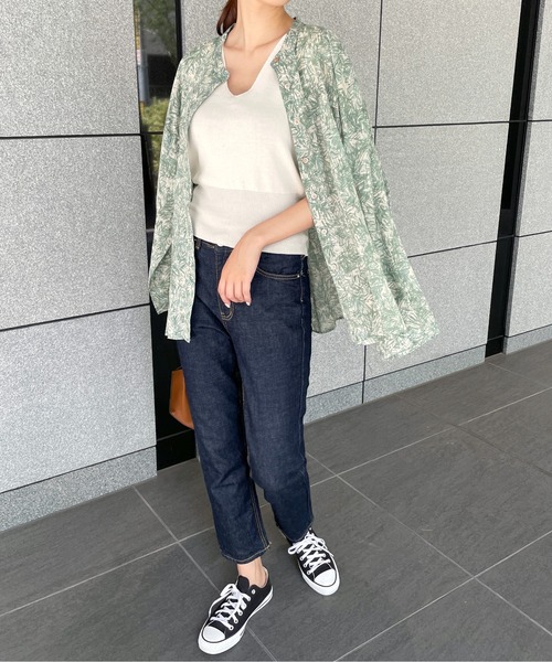 StyleSea（スタイルシー）の「バックギャザーボタニカルプリントブラウス（シャツ/ブラウス・レディース・ブラウン/グレー/グリーン・FREE）」の12枚目の写真