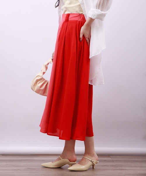 TRANOI（トラノイ）の「TRANOI スカート（スカート・レディース・グリーン/ピンク・FREE）」の6枚目の写真