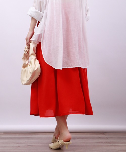 TRANOI（トラノイ）の「TRANOI スカート（スカート・レディース・グリーン/ピンク・FREE）」の8枚目の写真