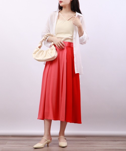 TRANOI（トラノイ）の「TRANOI スカート（スカート・レディース・グリーン/ピンク・FREE）」の10枚目の写真