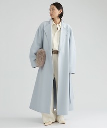 ノーカラーコート（ブルー・ネイビー/青色系）ファッション通販 - ZOZOTOWN