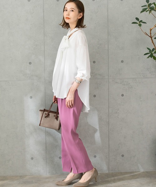 URBAN RESEARCH ROSSO WOMEN(アーバンリサーチ ロッソ)の「2WAYボウタイチュニックブラウス(シャツ/ブラウス・レディース・ホワイト/ブルー系その他・FREE)」の7枚目の写真