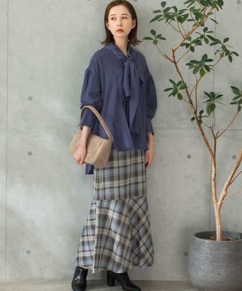 URBAN RESEARCH ROSSO WOMEN(アーバンリサーチ ロッソ)の「2WAYボウタイチュニックブラウス(シャツ/ブラウス・レディース・ホワイト/ブルー系その他・FREE)」の14枚目の写真