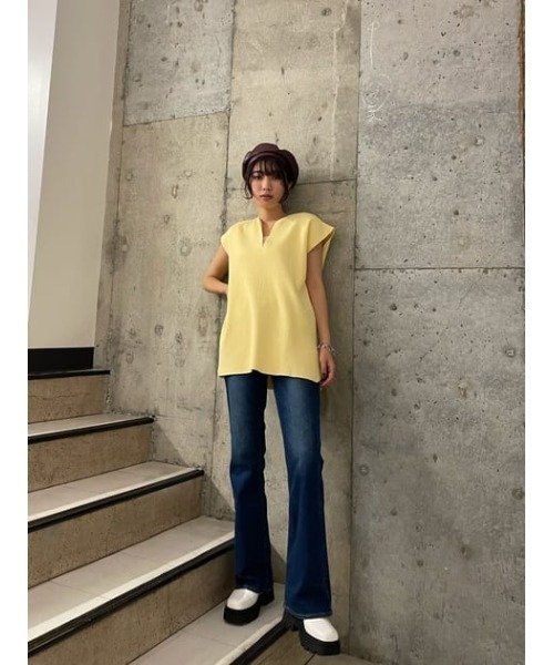 SLY（スライ）の「LIAM LW FLARE PT-B リアム ローウェスト フレアパンツ デニム（デニムパンツ・レディース・ブルー・0/1/2）」の21枚目の写真