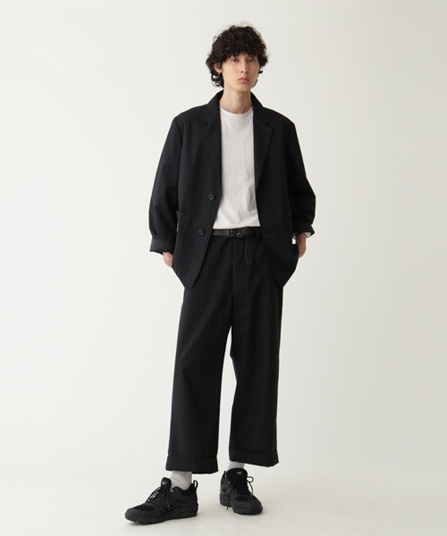 MARGARET HOWELL(マーガレットハウエル)の「STRIPE WOOL PLAINWEAVE(その他パンツ・メンズ・ブラック・MEDIUM/SMALL/LARGE)」の5枚目の写真