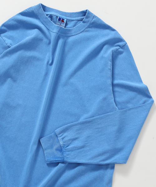 B.C STOCK(ベーセーストック)の「【RUSSELL ATHLETIC / ラッセル アスレティック】 overdye ls tee(Tシャツ/カットソー・メンズ・ホワイト/パープル/イエロー/ブルー系その他・LARGE/MEDIUM)」の2枚目の写真
