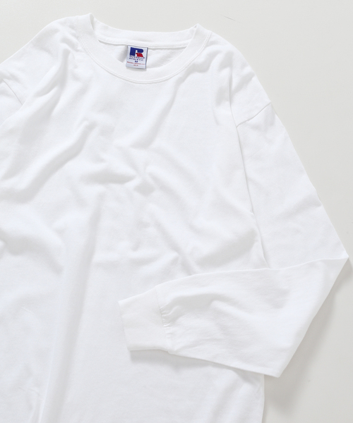 B.C STOCK(ベーセーストック)の「【RUSSELL ATHLETIC / ラッセル アスレティック】 overdye ls tee(Tシャツ/カットソー・メンズ・ホワイト/パープル/イエロー/ブルー系その他・LARGE/MEDIUM)」の1枚目の写真