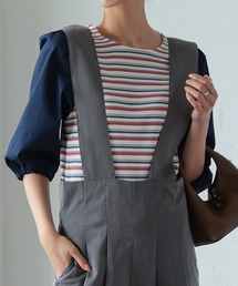 KOBE LETTUCE（コウベレタス）の「マルチボーダードッキングプルオーバー（その他トップス）」