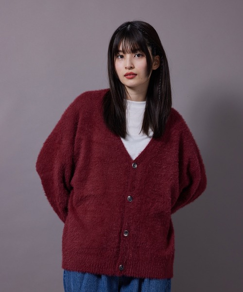 re_k by JUNRED（レクバイジュンレッド）の「re_k by JUNRED / フェザーヤーンルーズニットカーディガン（カーディガン/ボレロ・メンズ・ブルー/パープル/ワイン・S/L/M）」の11枚目の写真