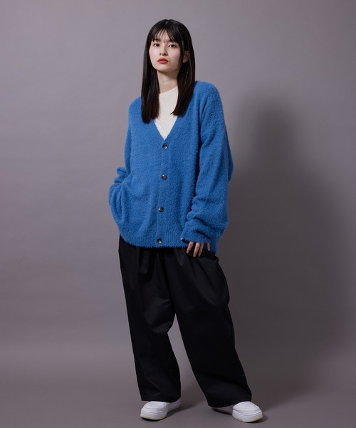 re_k by JUNRED（レクバイジュンレッド）の「re_k by JUNRED / フェザーヤーンルーズニットカーディガン（カーディガン/ボレロ・メンズ・ブルー/パープル/ワイン・S/L/M）」の13枚目の写真