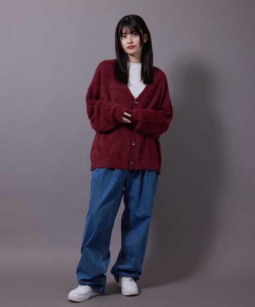 re_k by JUNRED（レクバイジュンレッド）の「re_k by JUNRED / フェザーヤーンルーズニットカーディガン（カーディガン/ボレロ・メンズ・ブルー/パープル/ワイン・S/L/M）」の17枚目の写真