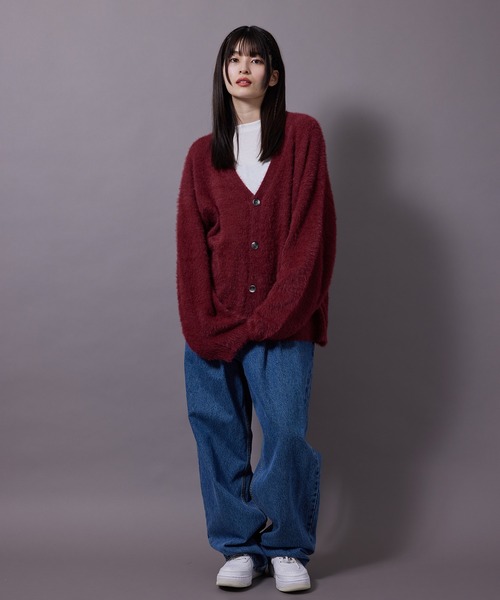 re_k by JUNRED（レクバイジュンレッド）の「re_k by JUNRED / フェザーヤーンルーズニットカーディガン（カーディガン/ボレロ・メンズ・ブルー/パープル/ワイン・S/L/M）」の18枚目の写真