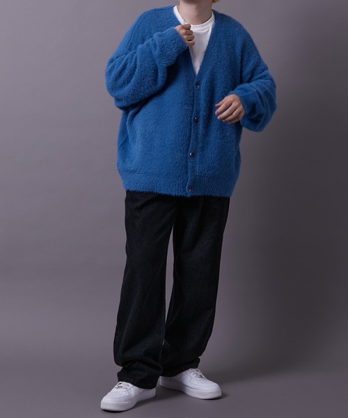 re_k by JUNRED（レクバイジュンレッド）の「re_k by JUNRED / フェザーヤーンルーズニットカーディガン（カーディガン/ボレロ・メンズ・ブルー/パープル/ワイン・S/L/M）」の19枚目の写真