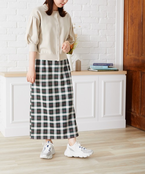 acro(アクロ)の「ドットボタンボリューム5分袖カーディガン/AC1473(カーディガン/ボレロ・レディース・ベージュ/ブルー/オレンジ/パープル/ブラック・フリ-)」の12枚目の写真