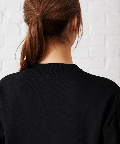 acro(アクロ)の「ドットボタンボリューム5分袖カーディガン/AC1473(カーディガン/ボレロ・レディース・ベージュ/ブルー/オレンジ/パープル/ブラック・フリ-)」の16枚目の写真