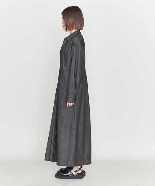 ASTRAET（アストラット）の「＜ASTRAET＞スキッパー ボックスプリーツ ワンピース（ワンピース・レディース・ブラック・FREE）」の3枚目の写真