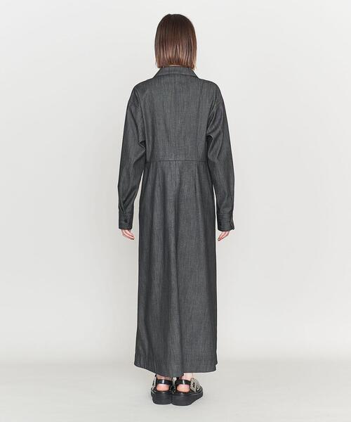 ASTRAET（アストラット）の「＜ASTRAET＞スキッパー ボックスプリーツ ワンピース（ワンピース・レディース・ブラック・FREE）」の4枚目の写真