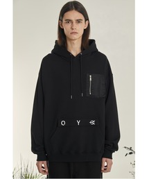 OY/オーワイ』OY CUTTING TAPE HOODIE/カッティングデザイン テープ オンラインストア格安 OY ダブル ポケット フーディ プルオーバーパーカー パーカー
