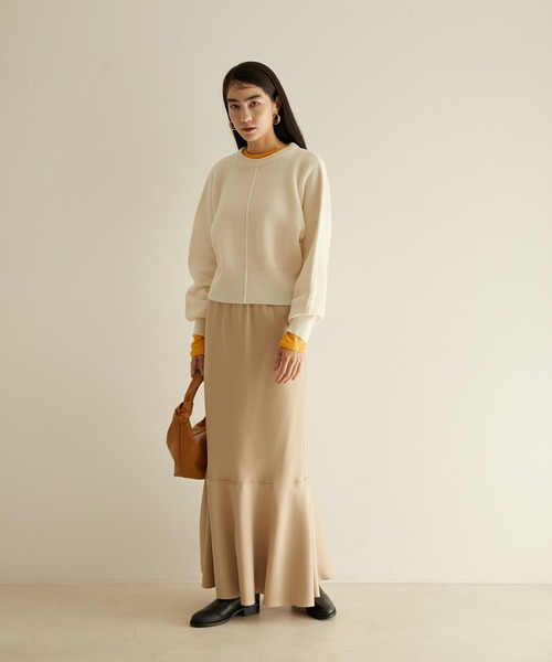 【WEB限定】畦ドルマンクロップドニット