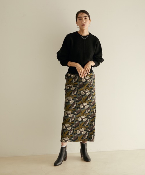 【WEB限定】畦ドルマンクロップドニット