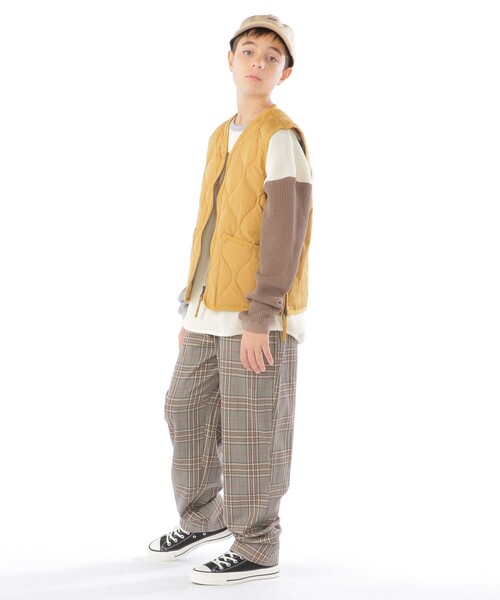 SHIPS（シップス）の「【WEB限定】SHIPS KIDS:100～160cm / ビッグ ワッフル 長袖 カットソー（Tシャツ/カットソー・キッズ・ブラック/ダークグレー/ナチュラル/キャメル・100/110/120/130/S/145/M/160）」の11枚目の写真