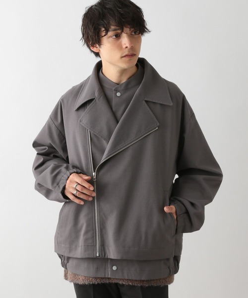 RAGEBLUE(レイジブルー)の「【WEB限定】TRストレッチ/レイヤードZIPライダースブルゾン(ブルゾン・メンズ・ブラック/ダークグレー・FREE)」の5枚目の写真