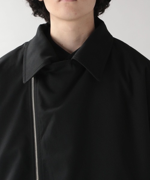 RAGEBLUE(レイジブルー)の「【WEB限定】TRストレッチ/レイヤードZIPライダースブルゾン(ブルゾン・メンズ・ブラック/ダークグレー・FREE)」の9枚目の写真