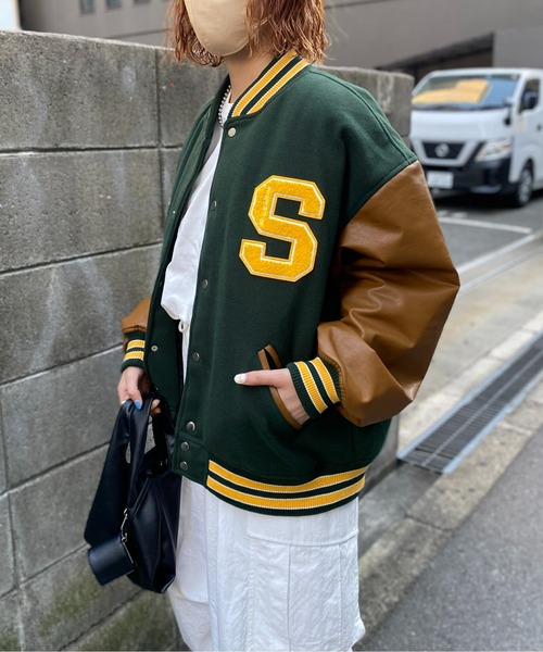 CPCM(シーピーシーエム)の「サガラワッペンスタジャン(スタジャン・メンズ・ネイビー/グリーン/ブラック・MEDIUM/LARGE/X-LARGE)」の12枚目の写真