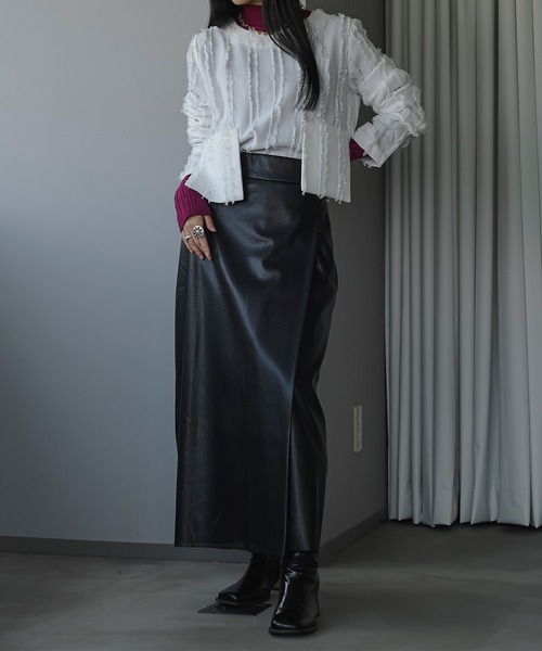 Ezick（エジック）の「パンチングエコレザースカート（スカート）」 - WEAR 