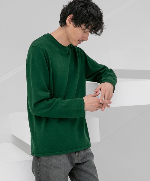 GLOBAL WORK(グローバルワーク)の「ヤミツキニットクルー/269009(ニット/セーター・メンズ・マスタード/グリーン/ライトグレー/パープル系その他5/スカイブルー/ブラック/グレー/オレンジ/ネイビー・SMALL/LARGE/MEDIUM/X-LARGE)」の5枚目の写真