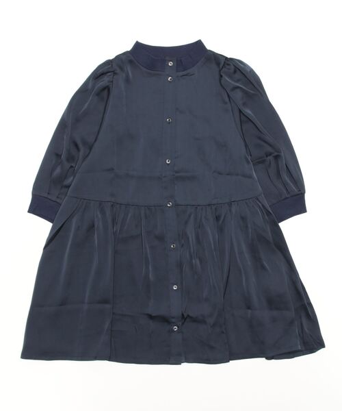 sandy（サンディー）の「【sandy】サテンボリュームスリーブリブ付ブラウス（シャツ/ブラウス・レディース・ネイビー/ベージュ/ブラック・FREE）」の3枚目の写真